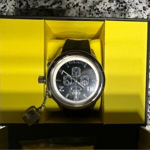 Invicta Black Chronograph Watch Sporty Design